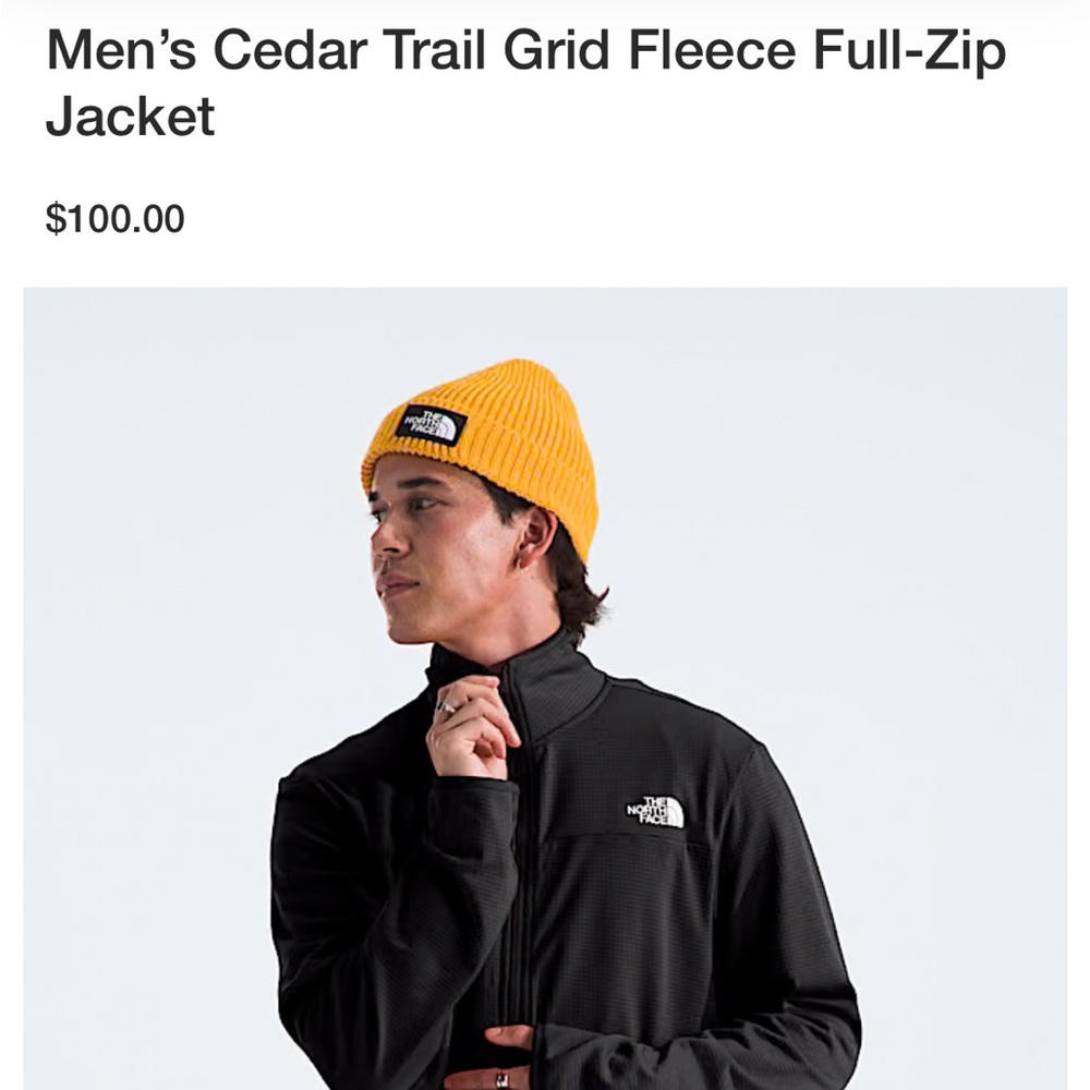 The North Face Men's Cedar Trail Grid Fleece Full-Zip Jacket